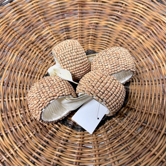 Z Gallerie Dining Z Gallerie Wood Beaded Napkin Rings Set Of 4 New Poshmark